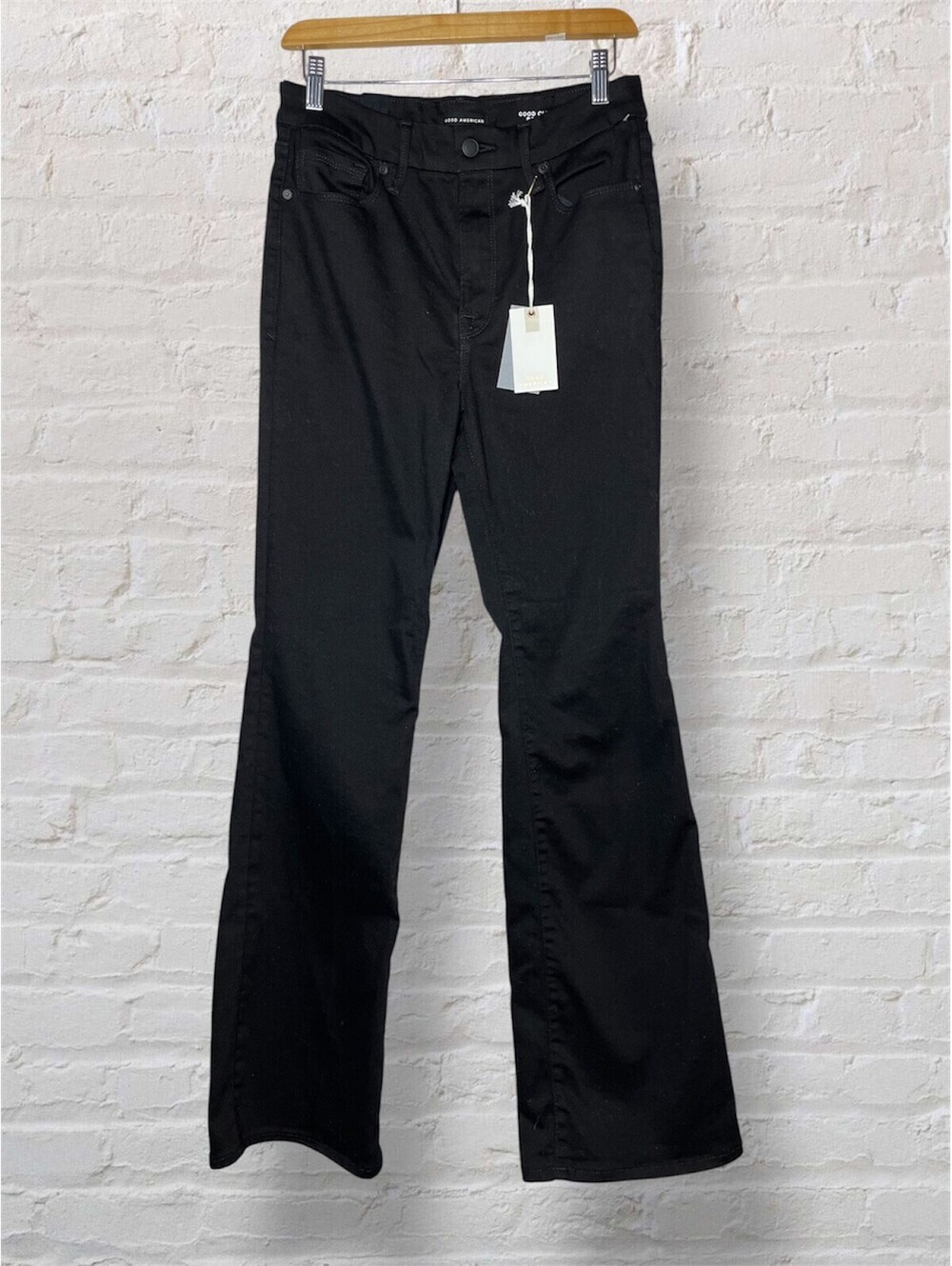 Good American Good Classic Slim Bootcut Jeans Black New 10